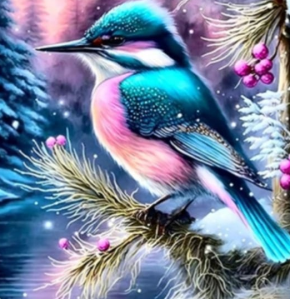 Diamond Painting Blaumeise-Vogel